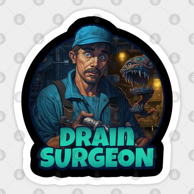 Drain Surgeon - Funny Plumber Design Sticker by DanielLiamGill